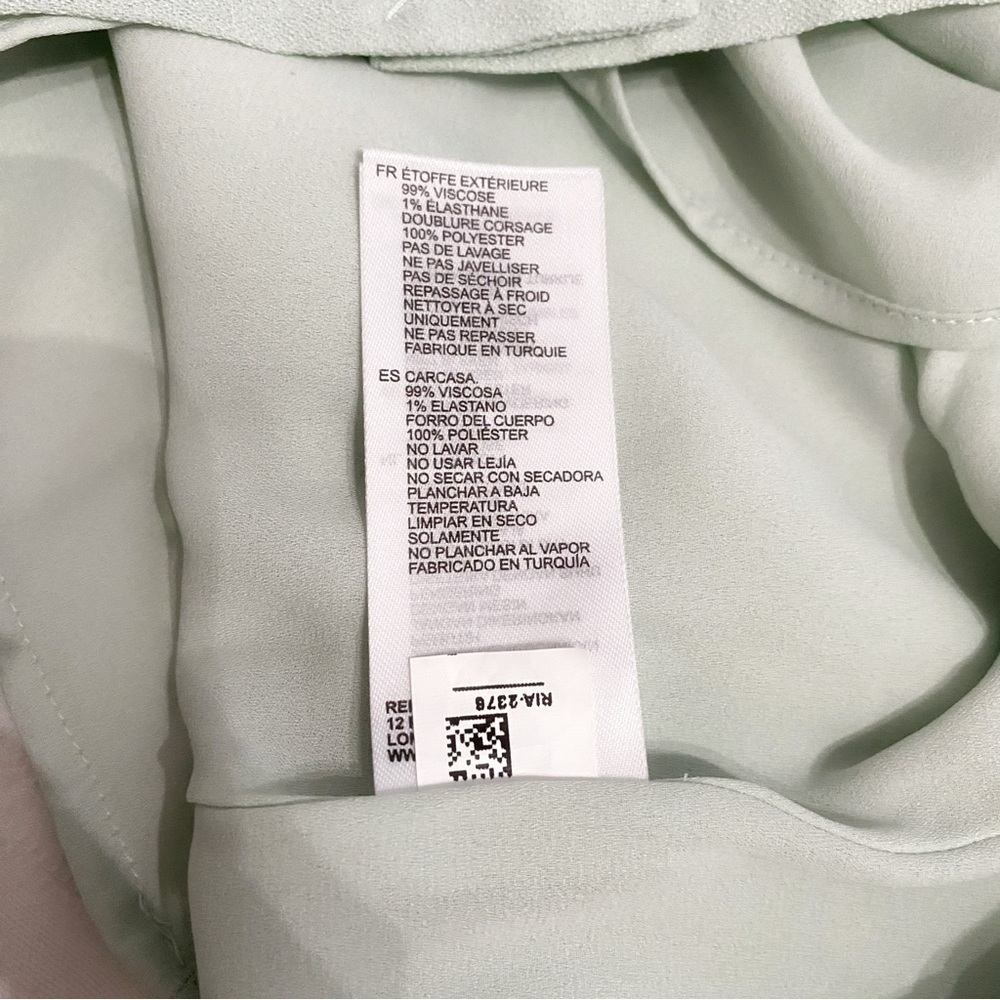 REISS RIANA PASTEL MINT ONE SHOULDER FORMAL COCKTAIL SHEATH DRESS - 0 - Picture 13 of 13